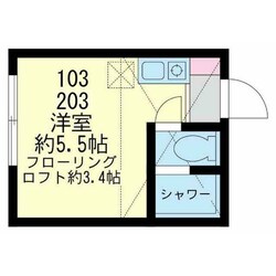 ユナイト鶴見シャンティー２ｎｄの物件間取画像